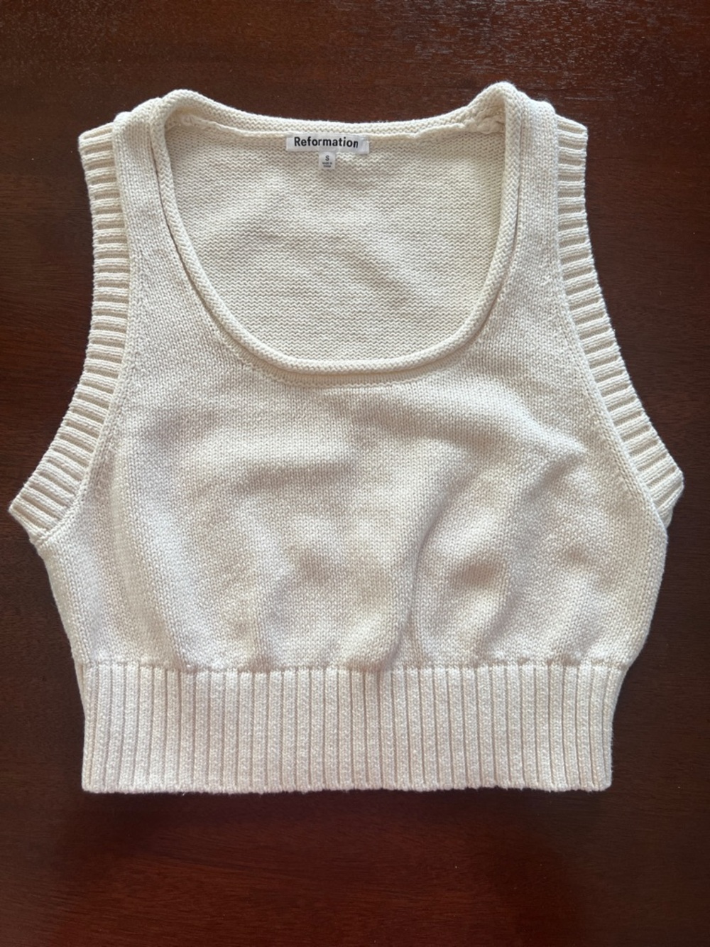 Reformation Norma Cotton  Sweater Tank
